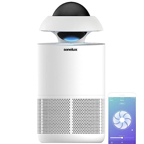 Image of Senelux Air Purifier for Home Bedroom, H13 HEPA & Carbon Filters, CADR 100 m³/h, Removes 99.97% Pollen Allergies Dust Odours Smoke, Air Cleaner with Timer, Quiet 20dB Sleep Mode