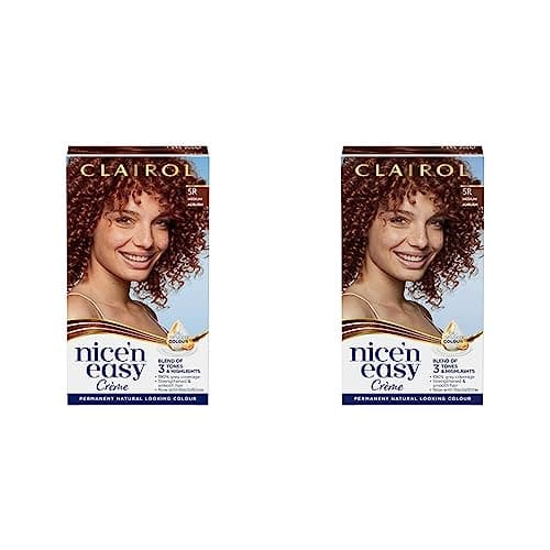 Image of Clairol Clairol Nice'n Easy Crème, Natural Looking Oil Infused Permanent Hair Dye, 5R Medium Auburn (Pack of 2)