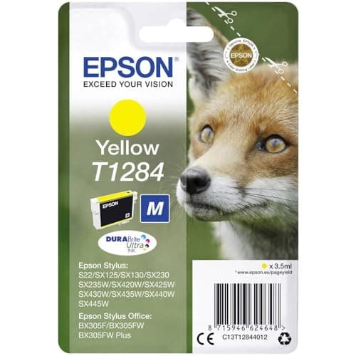 Image of Epson T1284 Yellow Squirrel Genuine, Claria Photo HD Ink Cartridge