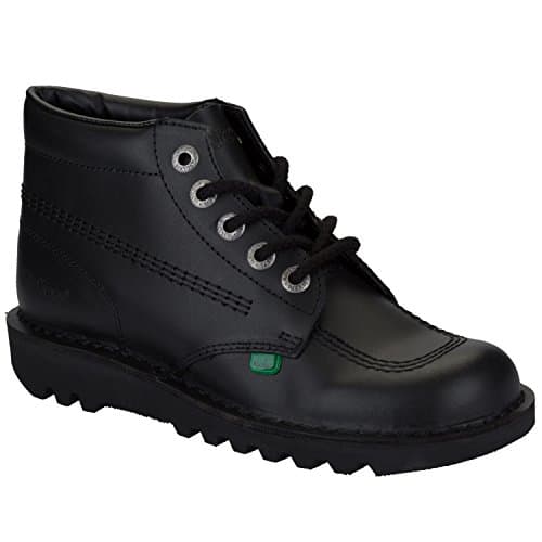 Image of Kickers Womens Kick Hi Classic | Extra Comfortable Added Durability Premium Quality Ankle Boots, Black, 8 UK