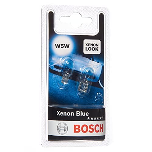 Image of Bosch W5W (501) Xenon Blue Car Light Bulbs - 12 V 5 W W2,1x9,5d - 2 Bulbs