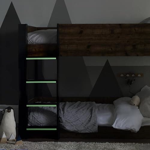 Image of Julian Bowen Solomon Bunk Bed - Rustic And Black