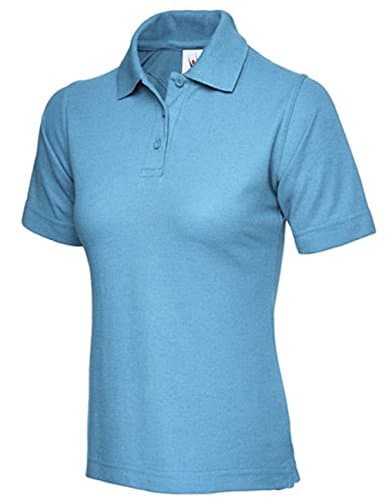 Image of Ladies Premium Pique Polo Shirt (UK 14, Sky Blue)