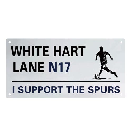 Image of Street Signs for Tottenham Hotspur, Tottenham Hotspur Gifts for Men Football Metal Sign Tottenham Hotspur Gifts for Boys Metal Poster Tottenham Merchandise Wall Decor Sign