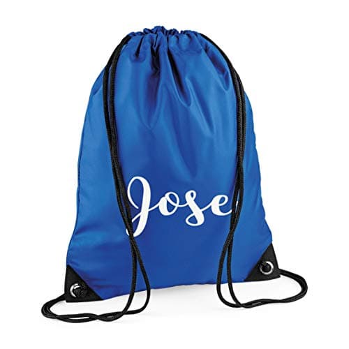 Image of Nametape Express Gymsac/Pump/Swim bag/Sack drawstring backpack personalised with name, great for school or gym (Royal Blue)