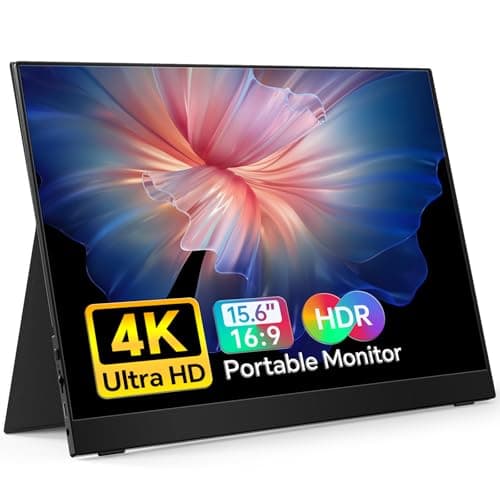 Image of MNN 4K Portable Monitor 15.6" 3840x2160 UHD USB-C HDMI Laptop Monitor, 100% Adobe RGB IPS Computer Gaming Display HDR Travel Monitor w/Speakers & Smart Cover for Laptop Xbox PS5 Switch PC Phone