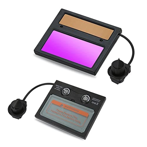 Image of Solar Panel Welding Helmet Replace Lens, Auto Darkening Goggles Shield Mask Welder Cap Lens Filter Shade, 110 * 90mm