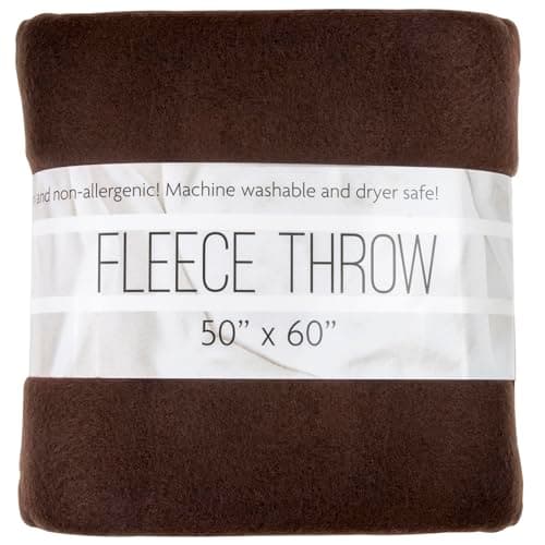 Image of Trail maker 50x60 Throw Blankets, Fleece Throw Blanket for Livingroom, Couch, Chair, Bed (Chestnut Brown)