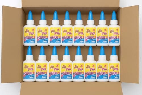Image of Sixstore 24 Pack Kids PVA Glue 40ml Each Bottle Washable Non Toxic Safe Craft Glue for Toddlers Children School Arts Crafts Paper Fabric