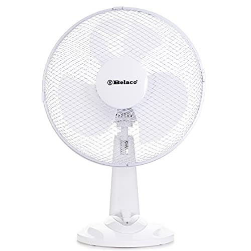 Image of 12inch Table Fan Desk Fan with 3 Speed Oscillating Stand Fan Low Noise Strong Resistant Base