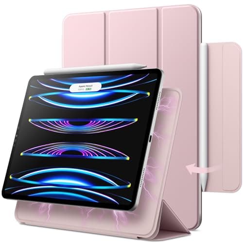 Image of JETech Magnetic Case ONLY for iPad Pro 11 Inch (2022/2021/2020/2018 Model), and iPad Air 5/4 (10.9-inch 2022/2020), Support Pencil 2nd Gen Charging, Magnetic Attachment (Pink)
