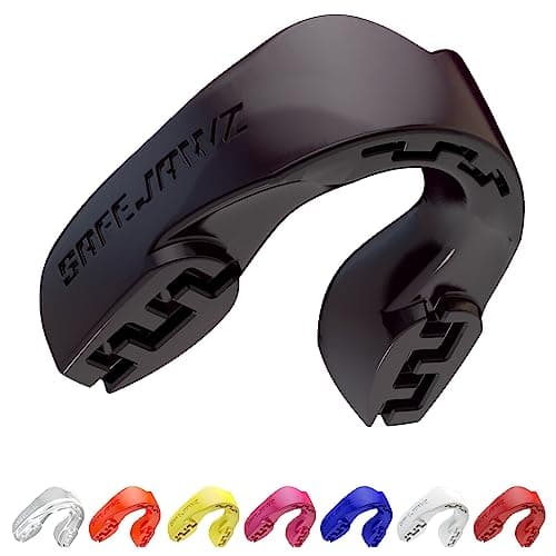 Image of SAFEJAWZ Mouth Guard, Slim Fit Gum Shield for Adults & Juniors with Case, Easy Fit Remouldable Gumshield for Rugby, Boxing, MMA, Hockey, Karate & All Contact Sports Mouthguard