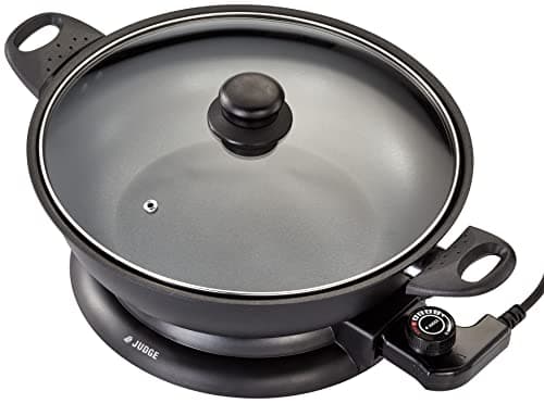 Image of Judge JEA88 Electric Wok Non Stick with Lid, 32cm, 3.7L Electric Pan, Electric Frying Pan, Non Stick Frying Pan and Wok with Lid - 2 Year Guarantee