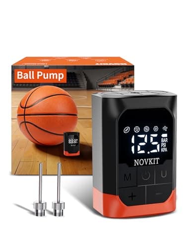 Image of Electric Ball Pump Inflation & Deflation(2-17PSI) with Precise Pressure Gauge, Portable Air Pump with Rechargeable 2600 mAh Battery for Basketball, Soccer, Football