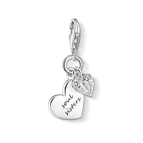 Image of Thomas Sabo Women Charm Pendant Soul Sisters Charm Club 925 Sterling Silver 1316-001-12