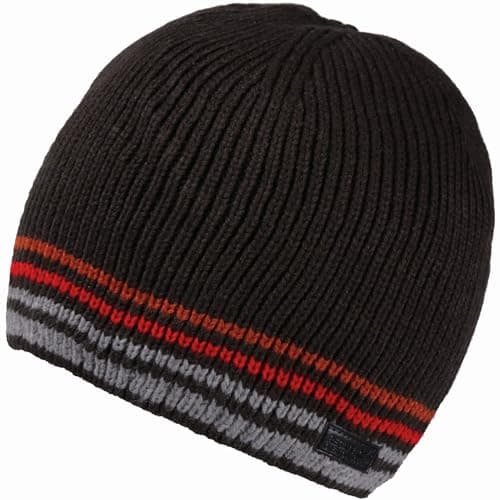 Image of Regatta Mens Balton Warm Winter Fleece Lined Knitted Beanie Hat - Black