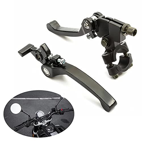 Image of Heart Horse 1 Pair 22mm Pit Dirt Bike Clutch Brake Levers Set, Motorcycle Folding Handlebar Clutch Brake Lever for 90/110/125/140cc Pit Dirt Bike