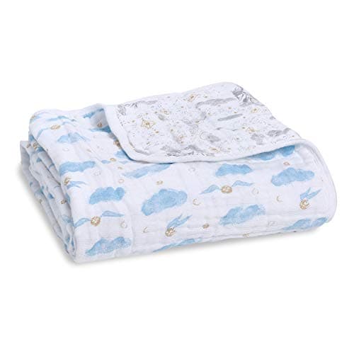 Image of aden + anais 100% Cotton Muslin Dream Blanket, 120x120cm, Ideal Newborn Nursery & Cot Blankets for Baby Girls & Boys, Toddler & Infant Bedding, Shower & Registry Gift, harry potter iconic