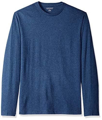 Image of Amazon Essentials Men's Slim-Fit Long-Sleeve T-Shirt, Blue Heather, L