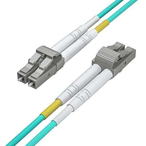 Image of OM3 LC to LC Duplex Fiber Optic Cable, Patch Cord, Multimode Jumper, 5-meter(16.4ft)