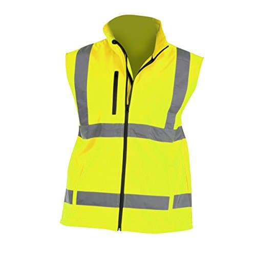 Image of Yoko Mens Hi Vis Softshell Bodywarmer/Workwear (XL) (Hi-Vis Yellow)