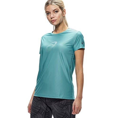 Image of Asics GRAPHIC SS TOP, Turquoise, XS