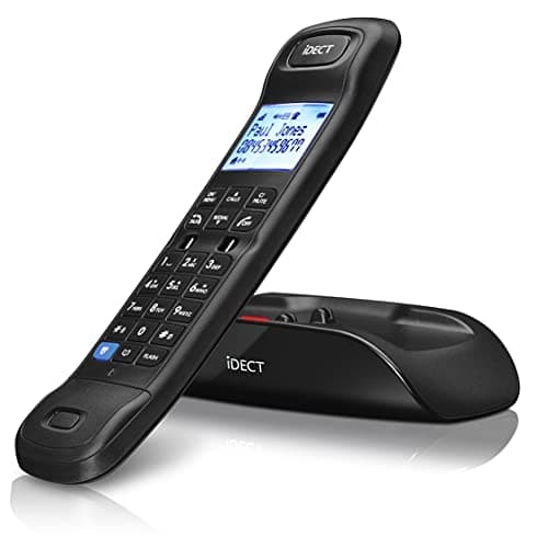 Image of iDECT Loop Lite Plus Single, Call Blocker, DECT, Cordless Designer Home Phone, Built-in 25 Minute Answering Machine, Caller ID, Black
