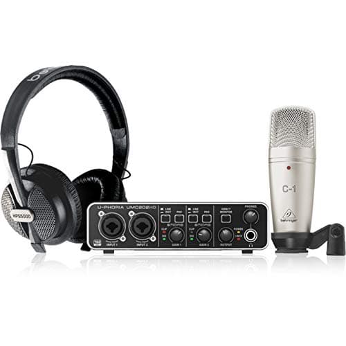 Image of Behringer U-PHORIA STUDIO PRO Complete Recording Bundle with High-Definition USB Audio Interface, Condenser Microphone, Studio Headphones and More