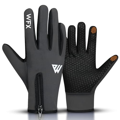 Image of WESTWOOD FOX WFX Winter Gloves Touch Screen Anti Slip Warm Gloves Windproof Thermal Sports Cycling Glove for Men & Women Outdoor bike Glove for Running Camping Driving (Grey, Small)
