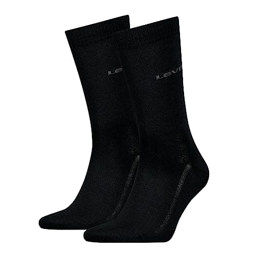Image of Levi's Unisex Clssc Sock CLSSC SOCK, Black, 9-11 (Pack of 2)