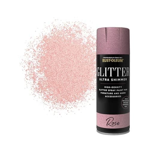 Image of Rust-Oleum Ultra Shimmer Rose Gloss Glitter Effect Multi-Surface Topcoat Spray Paint 400ml Aerosol