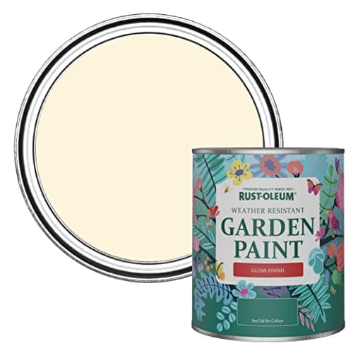 Image of Rust-Oleum Beige Mould-Resistant Garden Paint In Gloss Finish - Clotted Cream 750ml
