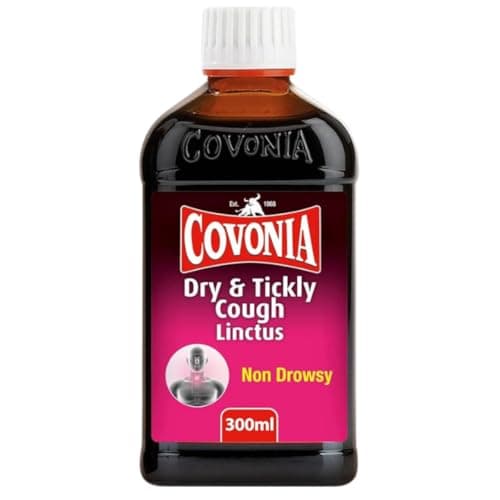 Image of Covonia Dry & Tickly Cough Linctus Soothes And Provides Relief From Dry Coughs And Sore Throats Non Drowsy Cough Syrup Suitable For Vegetarians Cold And Flu Relief, 300ml (Always read Label First)