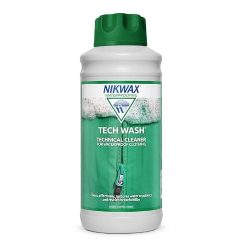 Image of Nikwax TECH WASH 1 Litre Wash-In Technical Cleaner - Market Leading Cleaner Designed to Revitalise Water Repellency and Breathability of Waterproof Gear, Outdoor Clothing and Synthetic Sleeping Bags