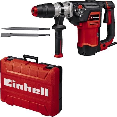 Image of Einhell Rotary Hammer Drill 1050W, SDS Max 3-in-1 Drill Pneumatic Impact Drilling/Chiselling with and Without Lock, 10 Joule Impact Force, Anti-Vibration System TE-RH 40 3F