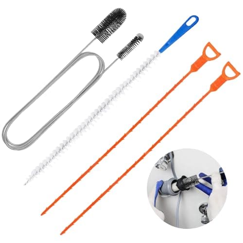 Image of Xumann 4pc Drain Snake Unblocker, Plug Hole Hair Remover Tool, Multifunctional Cleaning Claw Cleaners Brush Pipe