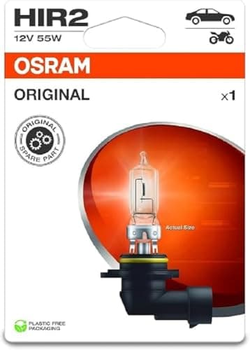 Image of OSRAM ORIGINAL LINE, HIR2, halogen headlight bulb for vehicles, Single Blister (1 lamp)