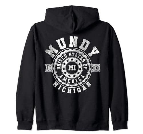 Image of Mundy MI | Michigan | Vintage City Apparels Zip Hoodie