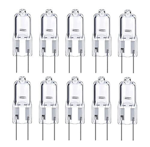 Image of ShuoHui GY6.35 Halogen Bulb 10W/20W/35W/50W 12V Dimmable G6.35 T4 JC Type Capsule Bulb GY6.35 Landscape Light for Under Cabinet Warm White 2700K 10-Pack (watts, 35)