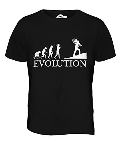 Image of Candymix - Cyclocross Evolution of Man - Mens T Shirt Top T-Shirt, Size X-Small, Colour Black
