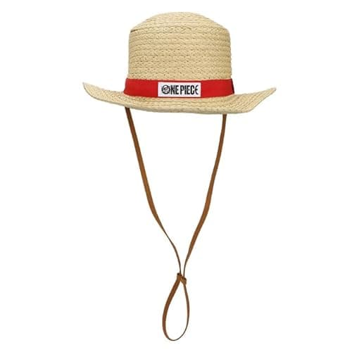 Image of Bioworld One Piece Luffy Cosplay Straw Bucket Hat with Chin Strap