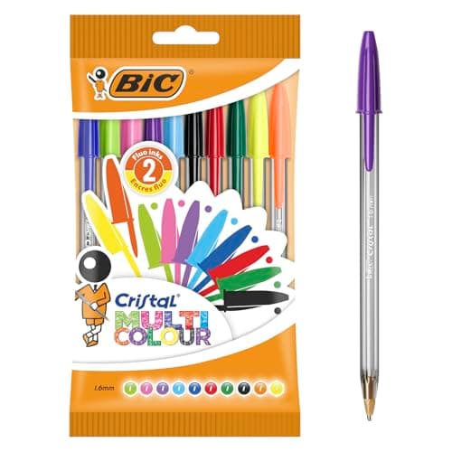 Image of BIC Crystal Multicolour – Pen Bag Pack Of 10 Multicoloured