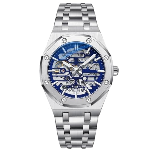 Image of RORIOS Business Dress Men’s Watch Automatic Mechanical Watch Luminous Watch with Stainless Steel Strap Self-Winding Wrist Watch