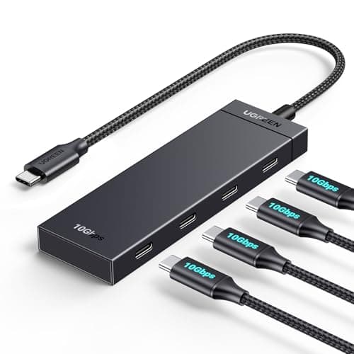 Image of UGREEN USB C Hub 10Gbps, Splitter with 4 USB-C Ports, 30CM Cable, USB 3.2 Hub Multiport Adapter Compatible with MacBook Pro, MacBook Air, iPad Pro, iPad Mini 6 and iPhone 15/16/17, Plug and Play