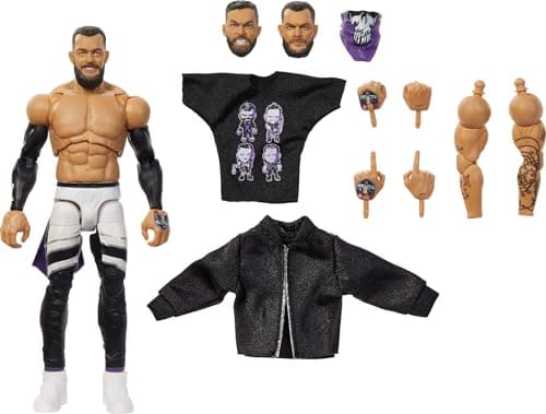 Image of Mattel WWE Ultimate Edition Action Figure & Accessories, 6-inch Finn Balor Collectible Set, Swappable Heads & Hands, 30 Articulation Points