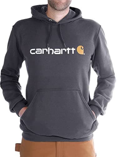 Image of Carhartt Men's Loose Fit Midweight Logo Graphic Sweatshirt, Carbon Heather, XXL