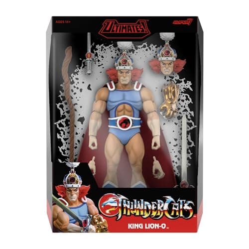 Image of Super7 ULTIMATES! Thundercats King Lion-O Action Figure Thundercats with Accessories, 7 Inch, Classic Cartoon Collectibles and Retro Toys