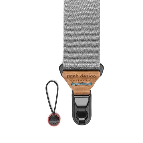 Image of Peak Design Slide Camera Strap, Ash, Configurable as a Sling, Neck or Shoulder Strap, Quick Release and Connection, Smooth and Grippy Side, Camera Straps for Photographers, 90 kg Capacity