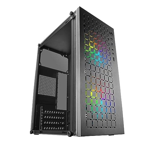 Image of MARS GAMING MC-CORE, Ultractompact MicroATX Gaming Case, Metal-Mesh Front Design, 2x FRGB 120mm Fans, Full Side Window, Mini-Tower PC with USB 3.0, Black
