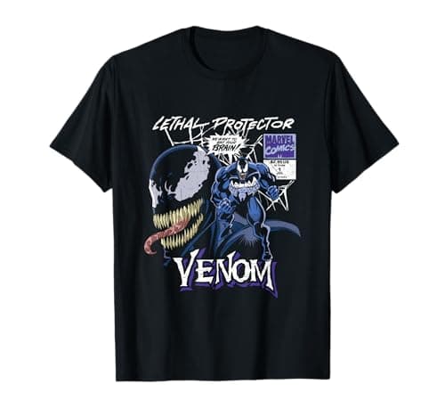 Image of Marvel Venom Comic Lethal Protector Distressed T-Shirt